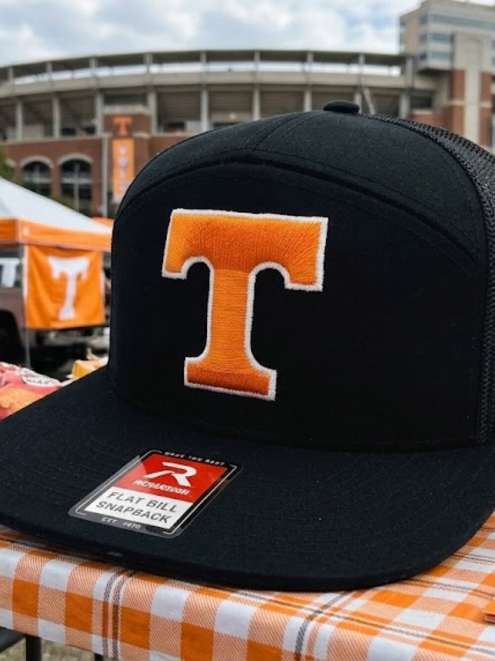 Vintage-Inspired Tennessee Volunteers Hat 3D Puff Richardson 168 Flat Snap Cap